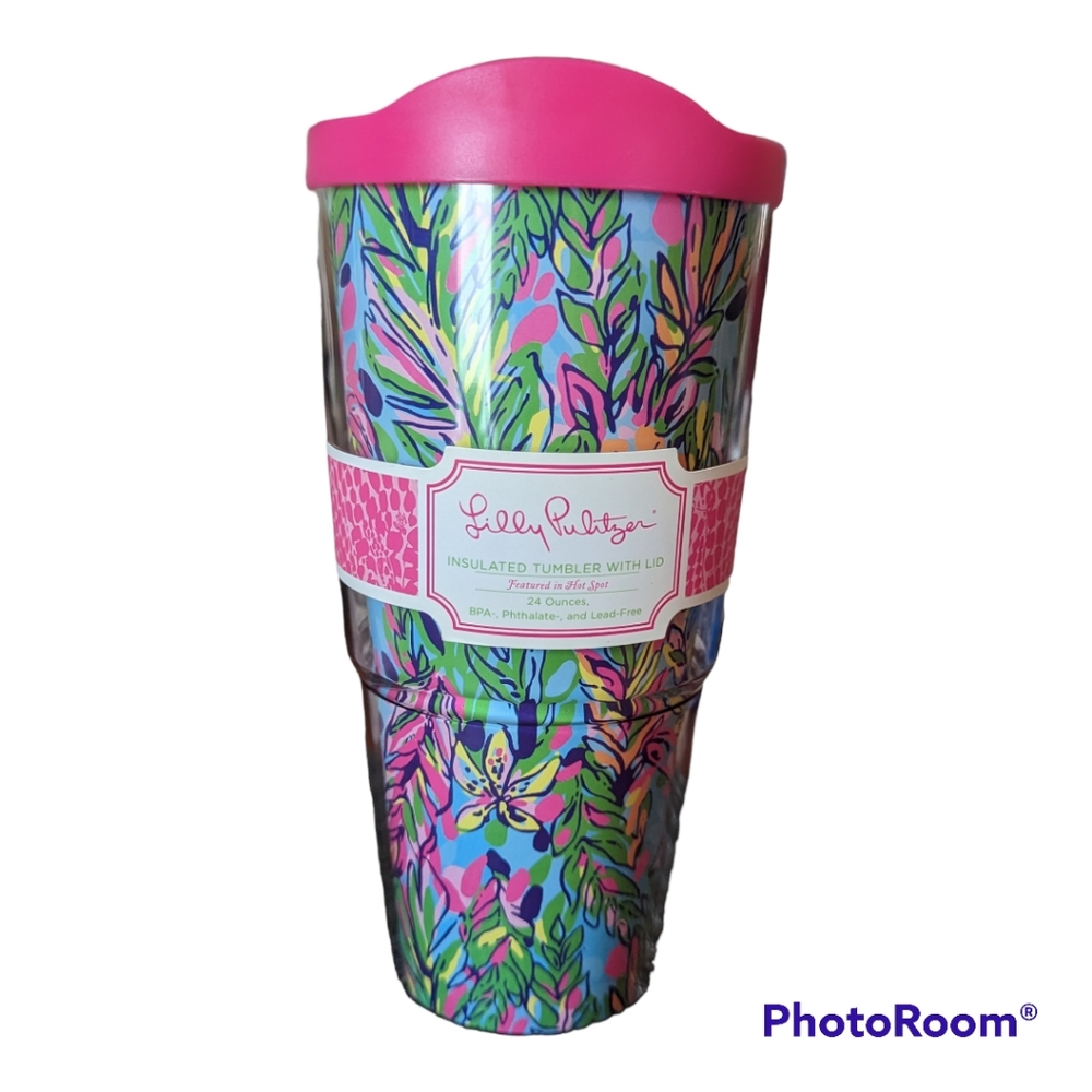 Lilly Pulitzer 24 oz insulated tumbler with lid